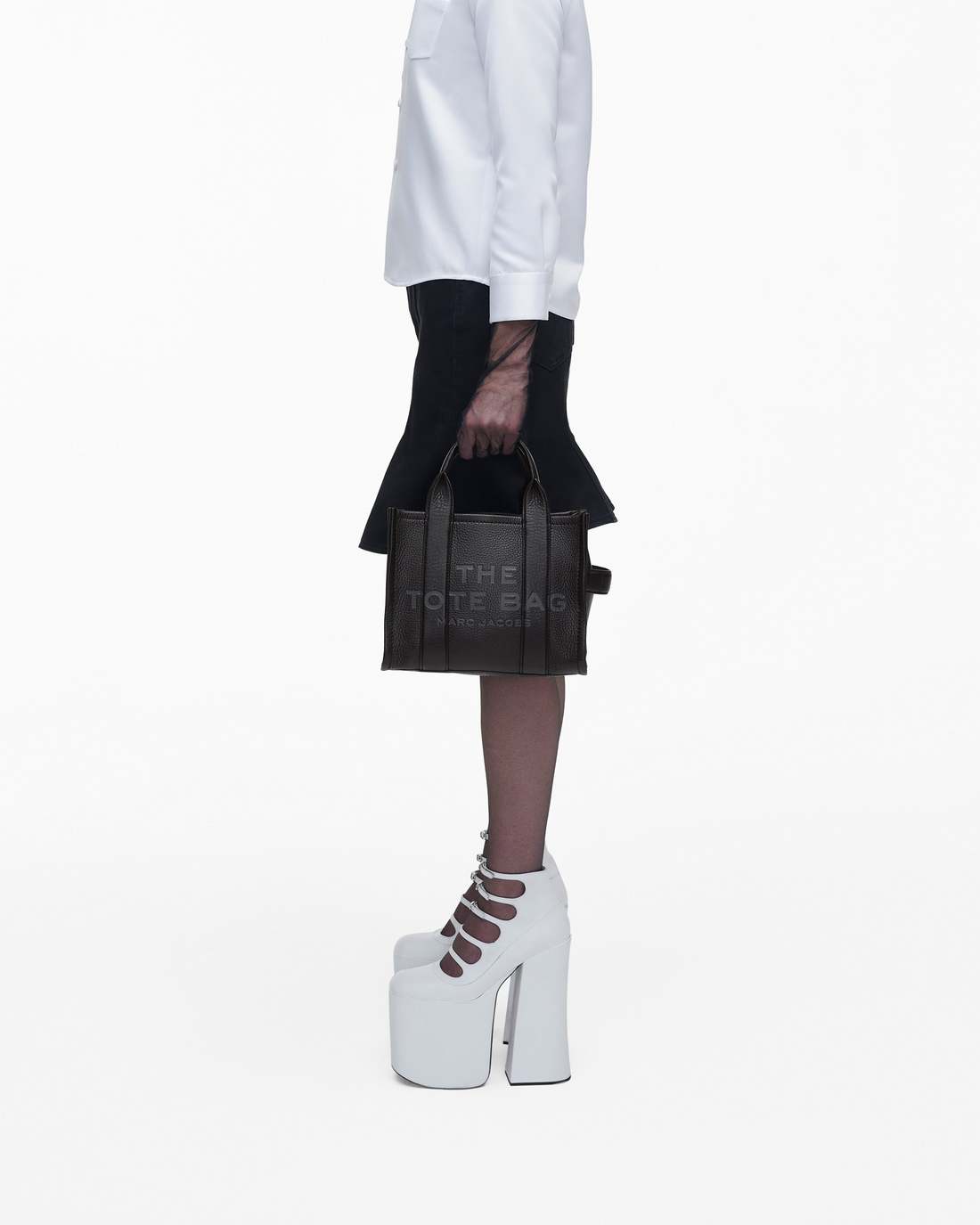 The Leather Small Tote Bag Black Marc Jacobs