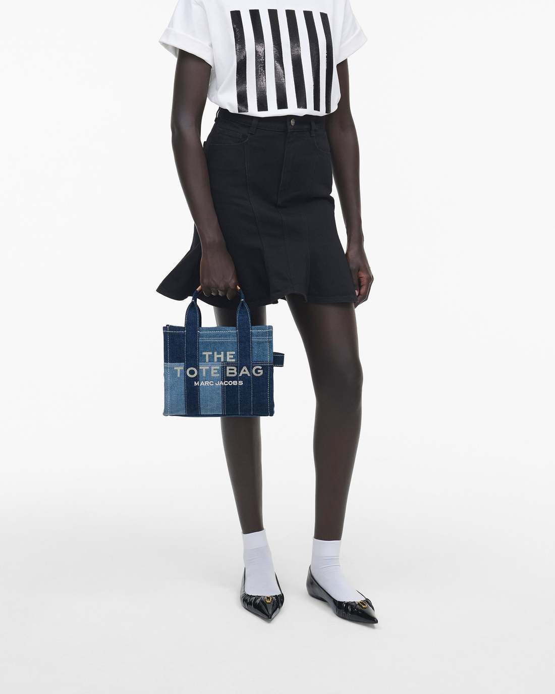 The Denim Small Tote Bag Blue Denim Marc Jacobs