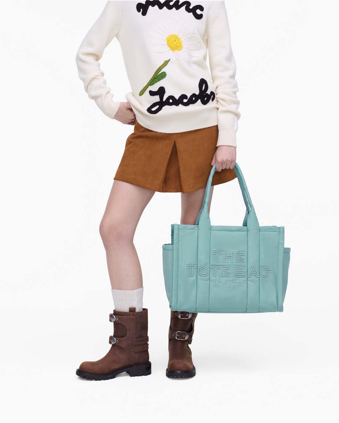 The Puffy Nylon Large Tote Bag Sky Blue Marc Jacobs