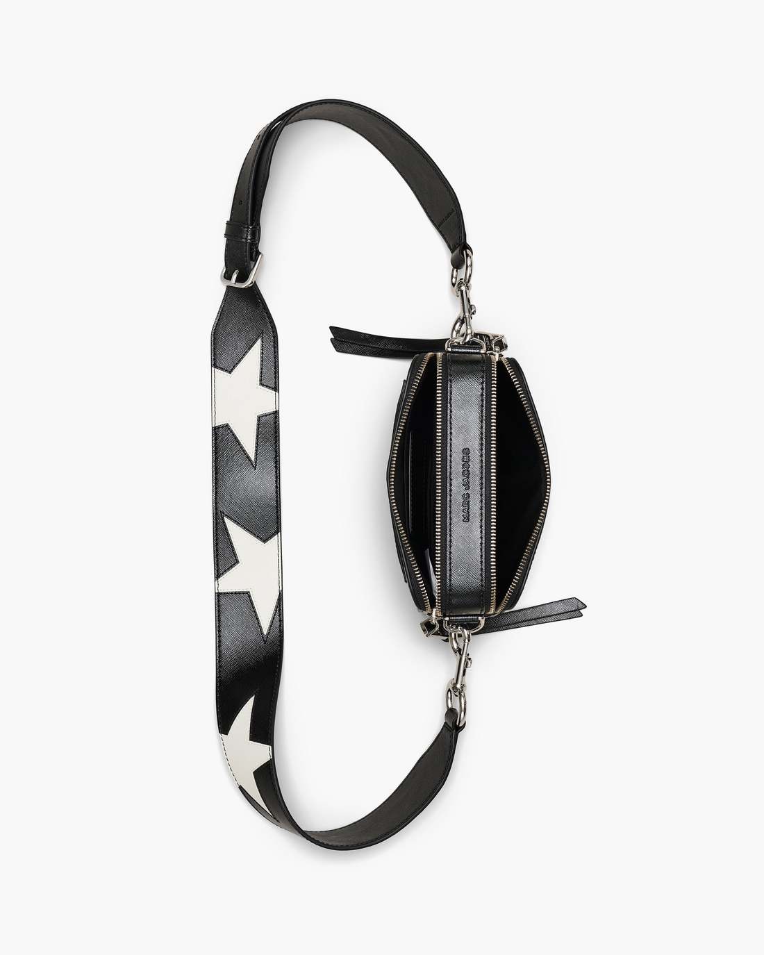 The Star Patchwork Leather Snapshot Black/White Marc Jacobs