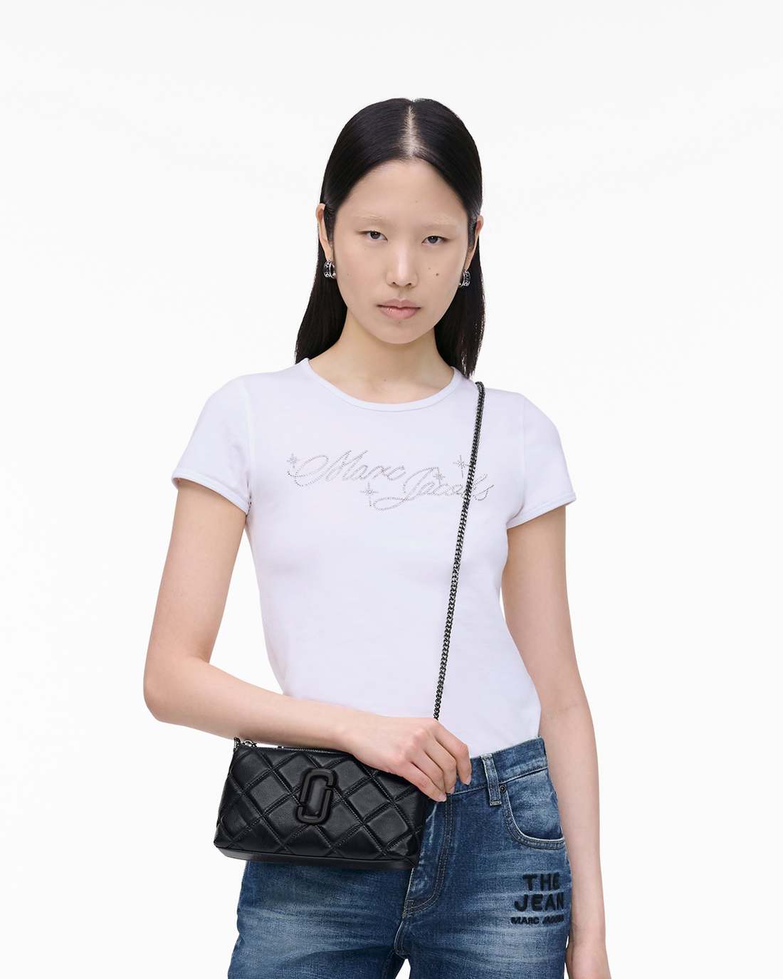 The Quilted Snapshot Convertible Shoulder Bag Black Marc Jacobs