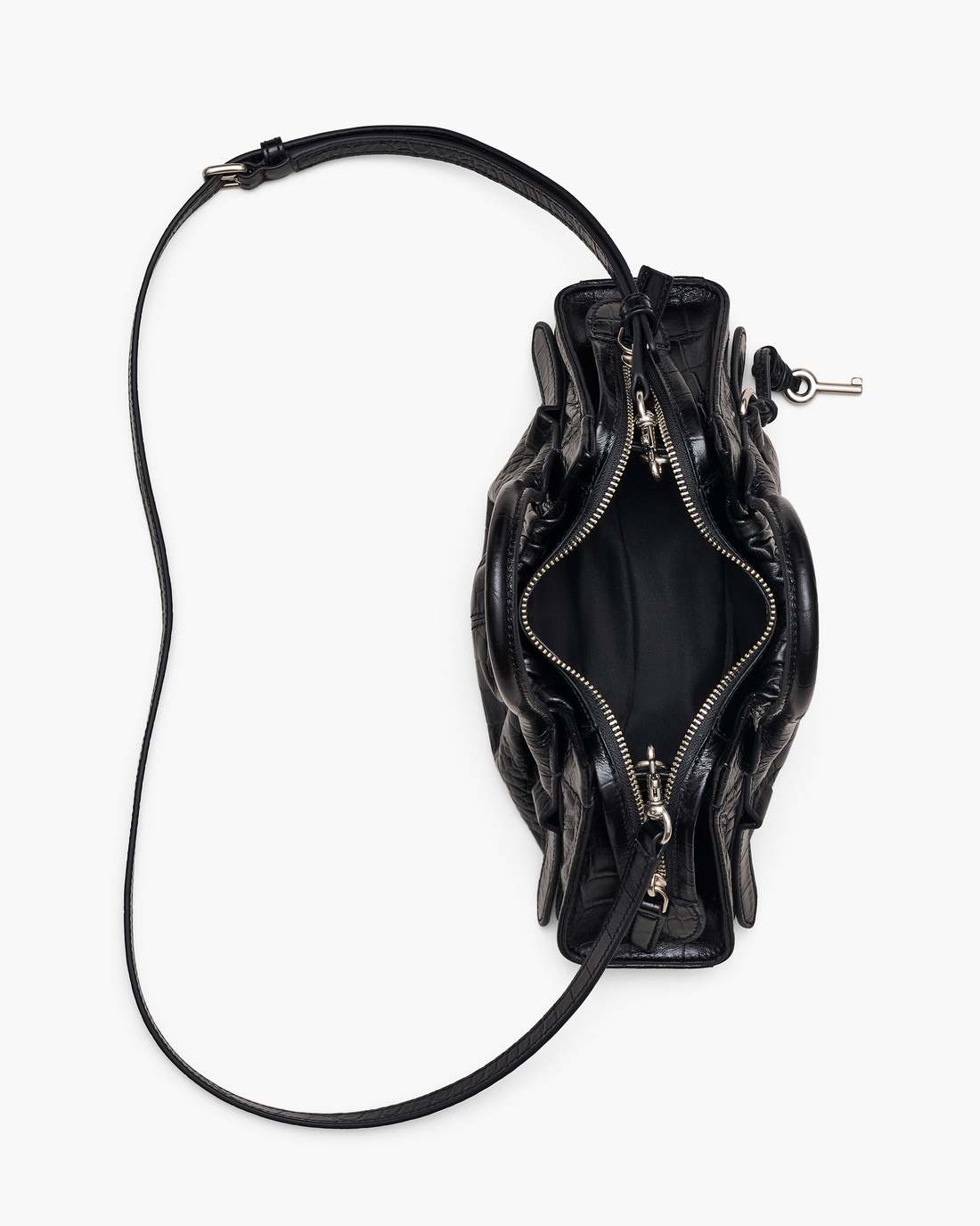 The Croc Cristina Small Satchel Black Marc Jacobs
