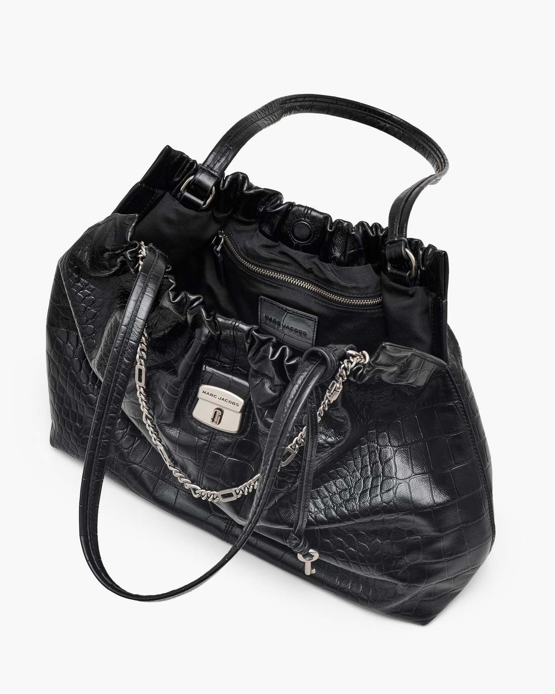 The Croc Cristina Tote Black Marc Jacobs