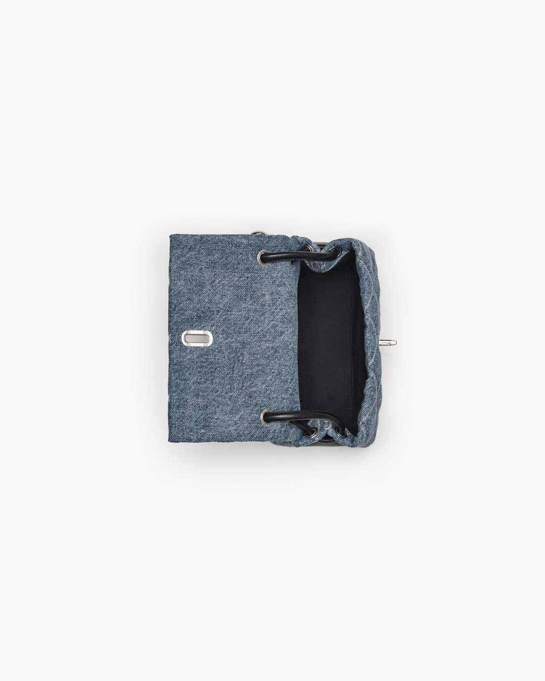The Quilted Denim Mini Dual Shoulder Bag Light Wash Indigo Marc Jacobs