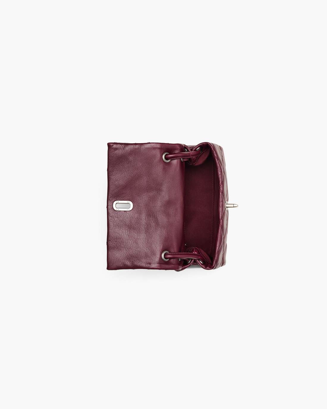 The Quilted Mini Dual Shoulder Bag Dark Plum Marc Jacobs