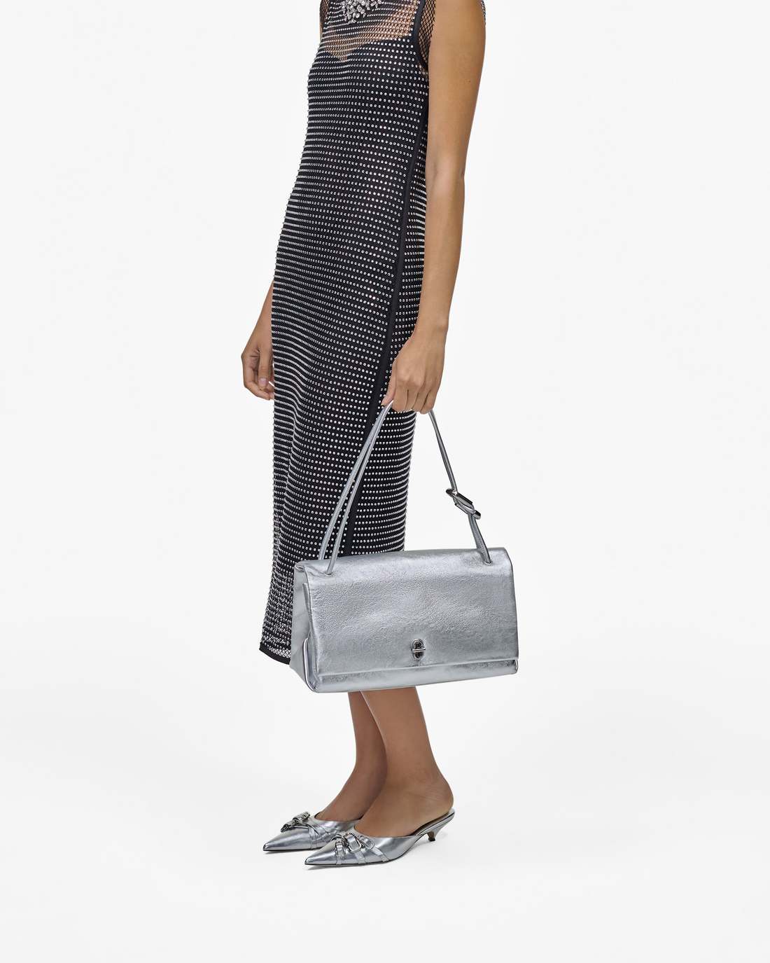 The Metallic Large Dual Bag Silver Marc Jacobs