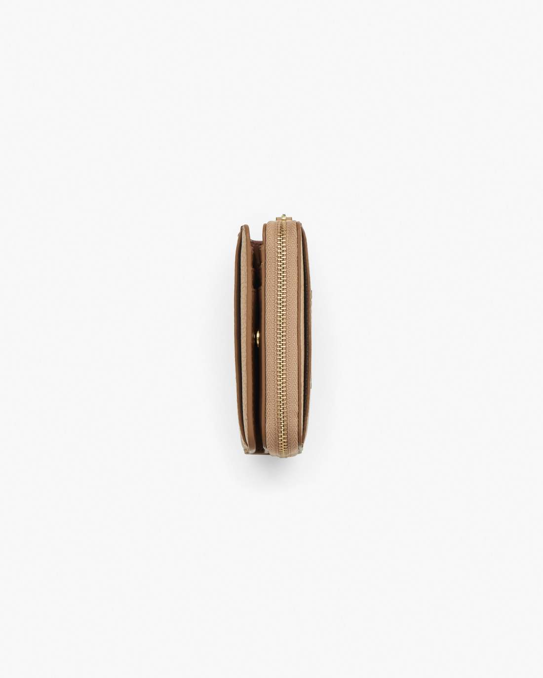 The Leather Mini Compact Wallet Camel Marc Jacobs