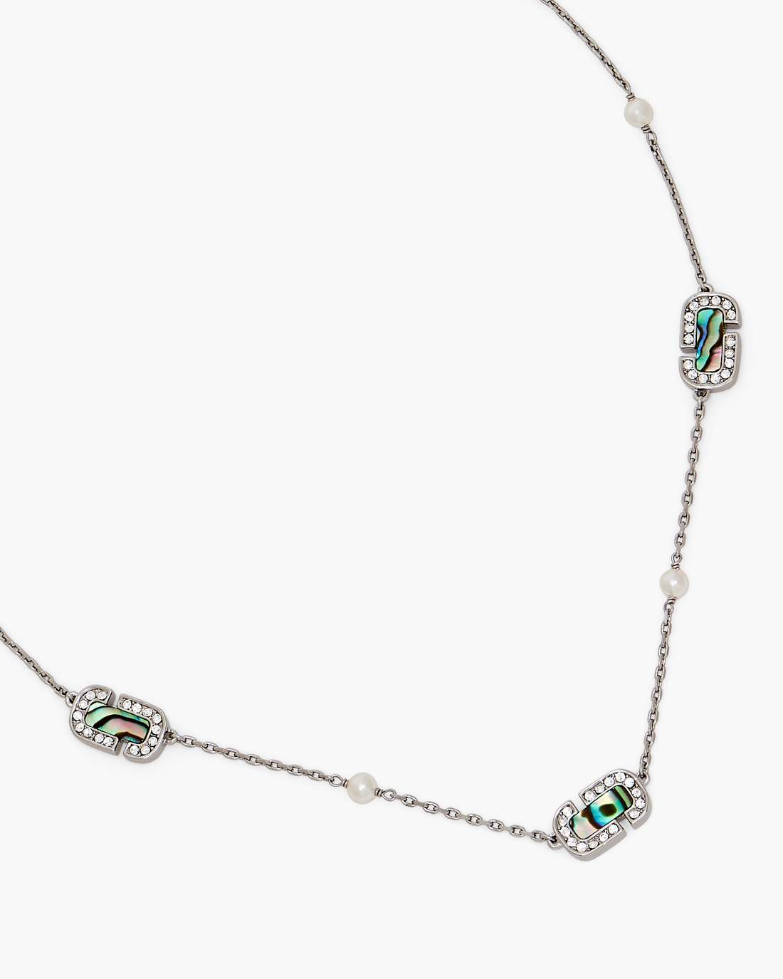 The J Marc Luxe Station Necklace Silver/Crystal Marc Jacobs