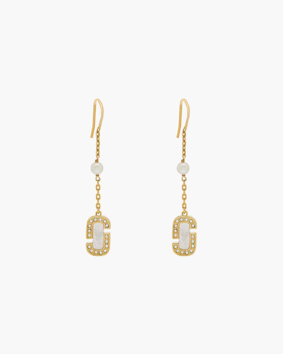 The J Marc Luxe Linear Earrings Gold/Crystal Marc Jacobs