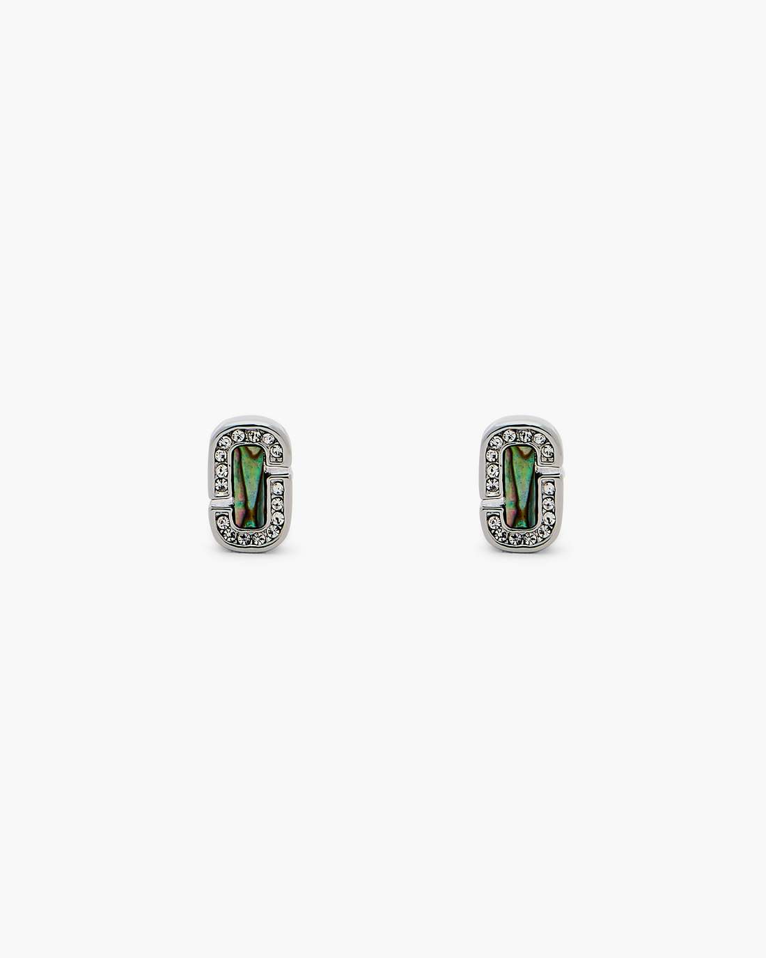 The J Marc Luxe Abalone Earrings Silver/Crystal Marc Jacobs