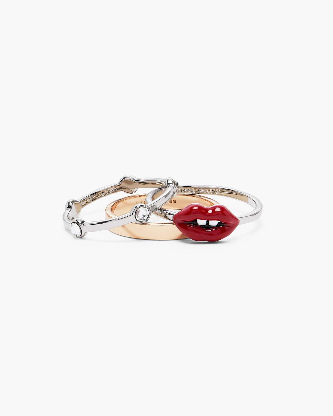 The Lips Ring Set Gold/Silver Marc Jacobs