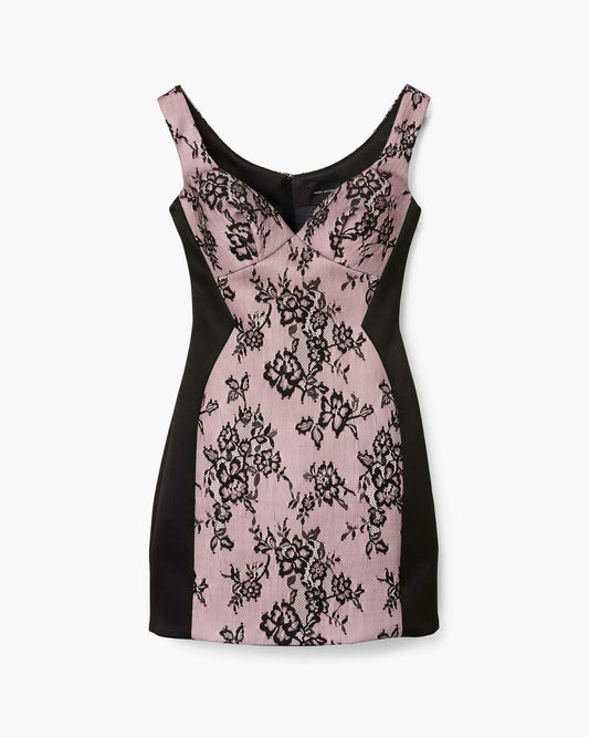 Sculpted Lace Shadow Dress Black Multi Marc Jacobs