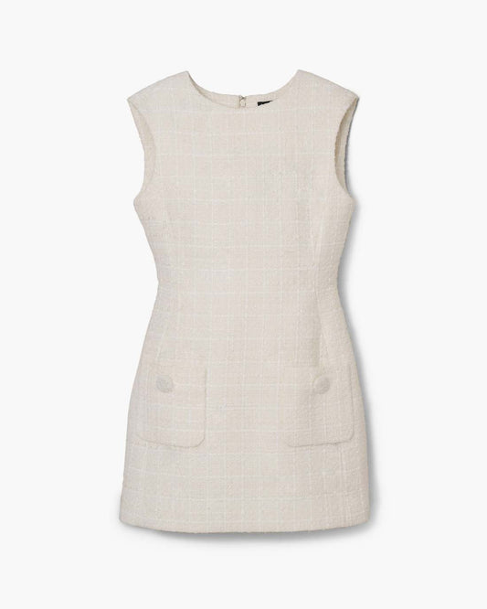 Sculptural Tweed Dress Ivory Marc Jacobs