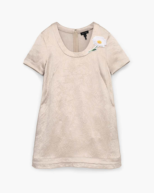 Crushed Satin Dress Champagne Marc Jacobs