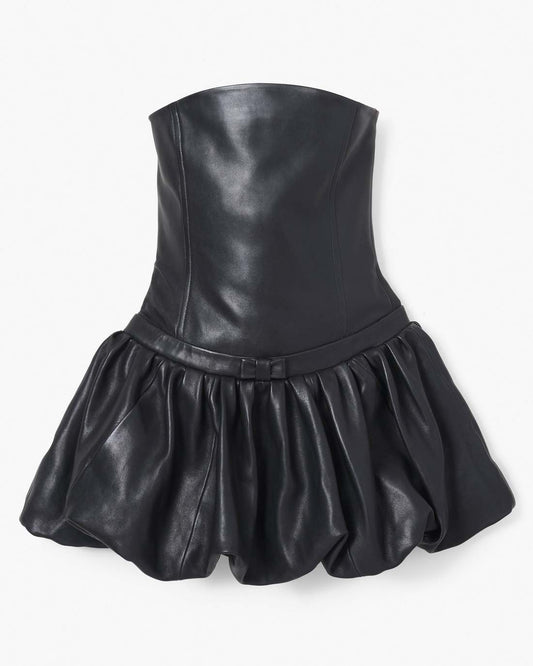 The Leather Bubble Dress Black Marc Jacobs