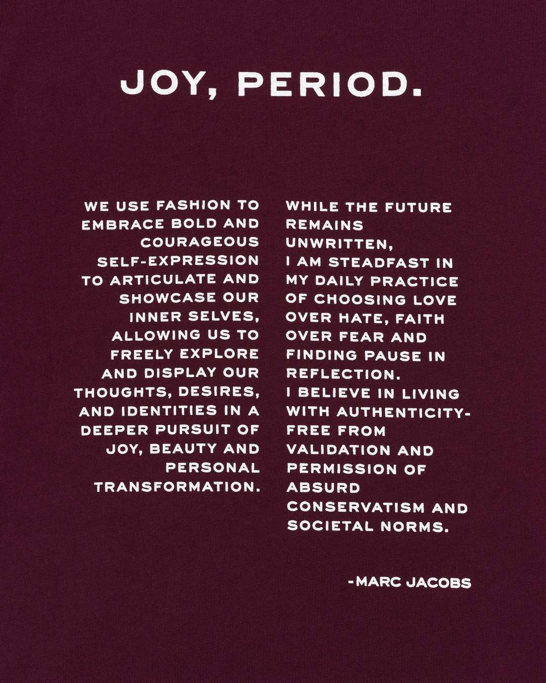 Joy. Slim Tee Dark Plum Marc Jacobs