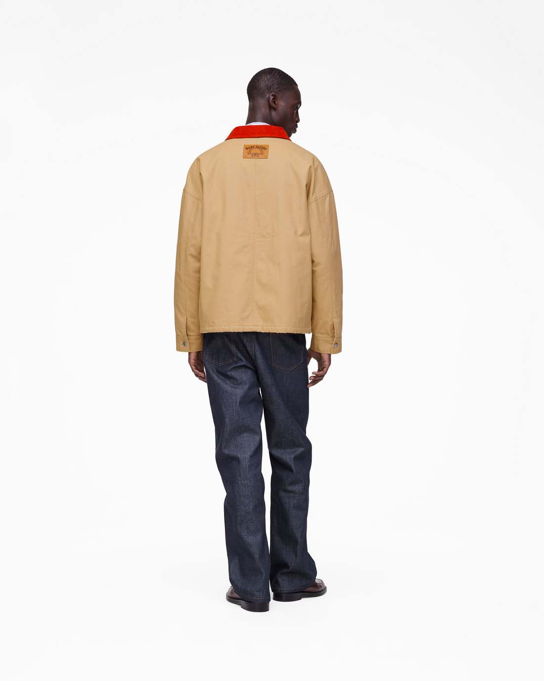 The A.P.C. X Marc Jacobs Stoned Canvas Unisex Jacket Camel Marc Jacobs