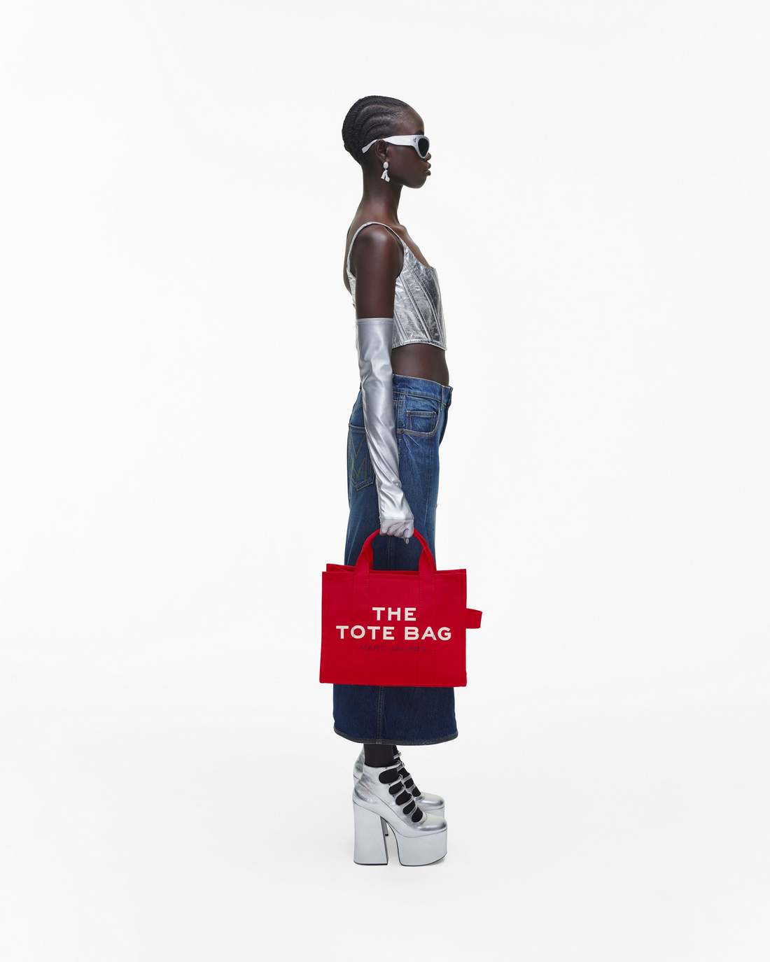 The Canvas Medium Tote Bag True Red Marc Jacobs