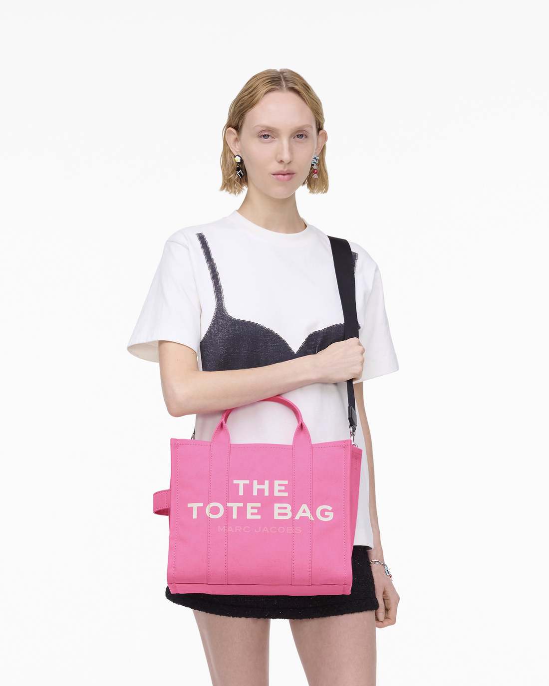 The Canvas Medium Tote Bag Bow Pink Marc Jacobs