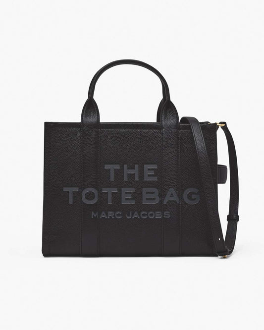 The Leather Medium Tote Bag Black Marc Jacobs