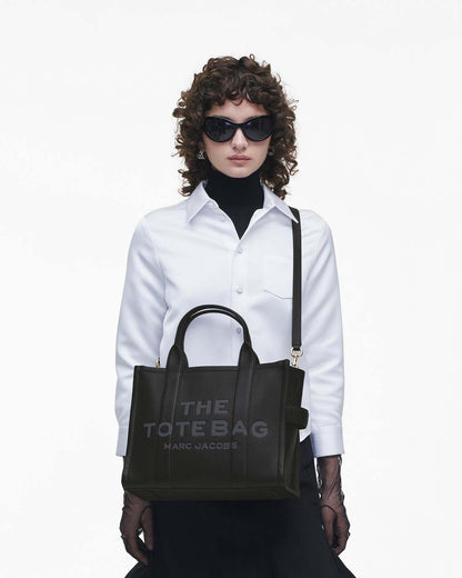 The Leather Medium Tote Bag Black Marc Jacobs