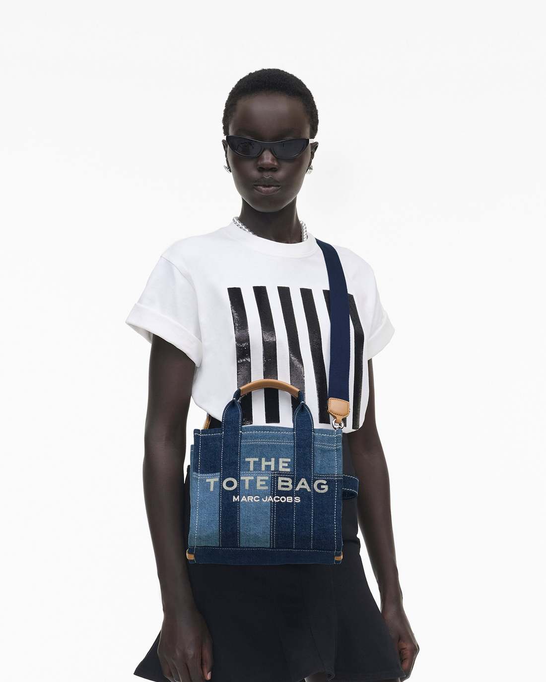 The Denim Small Tote Bag Blue Denim Marc Jacobs