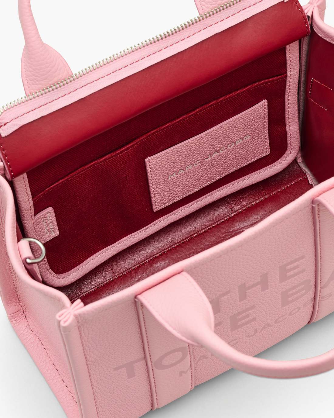 The Leather Small Tote Bag Ribbon Pink Marc Jacobs