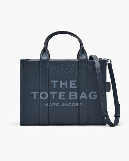 The Leather Medium Tote Bag Blue Sea Marc Jacobs