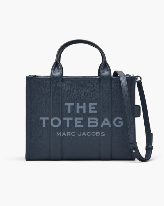 The Leather Medium Tote Bag Blue Sea Marc Jacobs