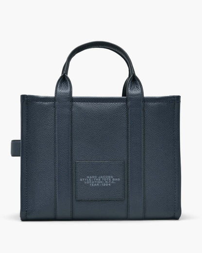 The Leather Medium Tote Bag Blue Sea Marc Jacobs