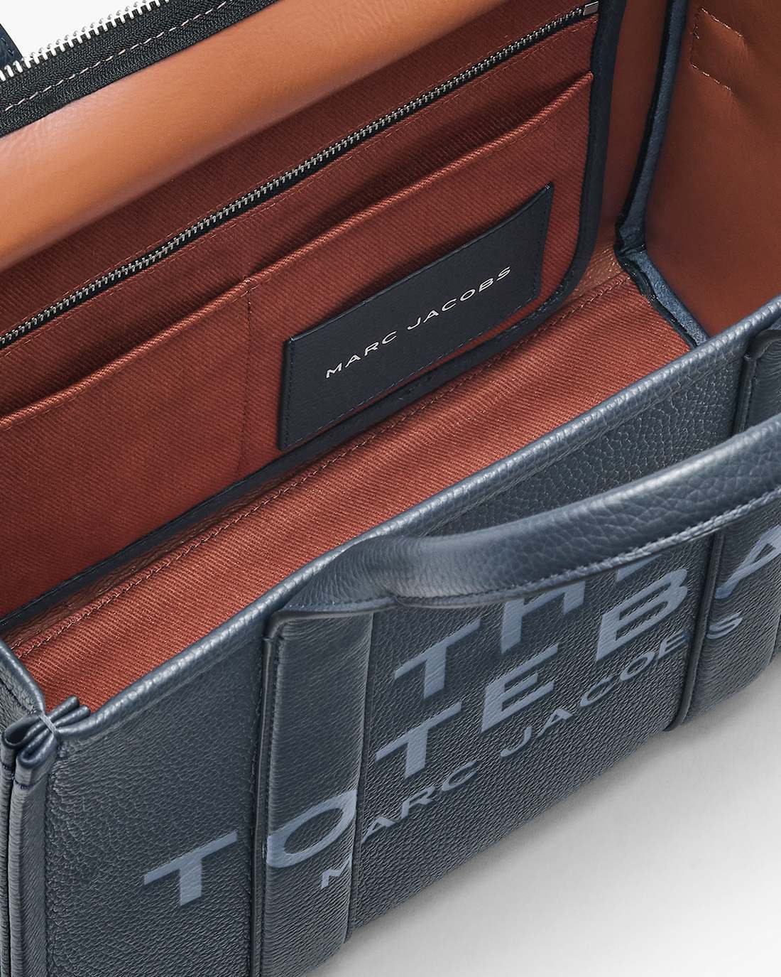 The Leather Medium Tote Bag Blue Sea Marc Jacobs