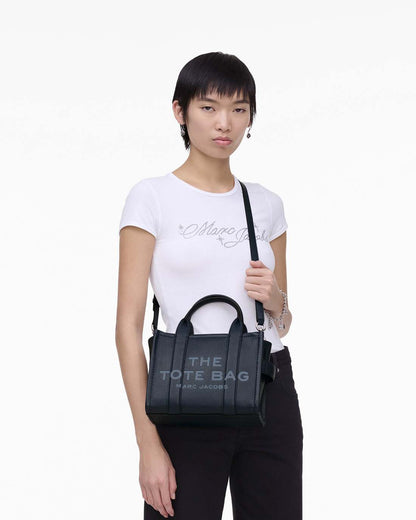 The Leather Small Tote Bag Blue Sea Marc Jacobs
