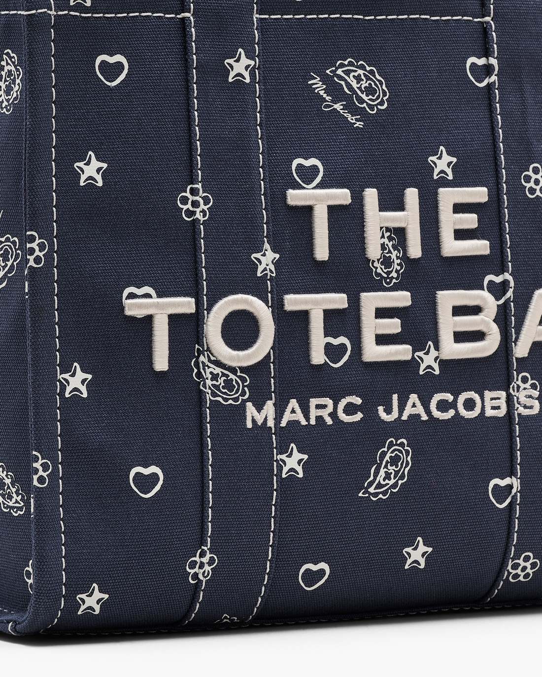 The Bandana Canvas Medium Tote Bag Navy Multi Marc Jacobs