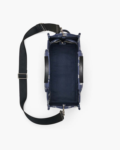 The Bandana Canvas Medium Tote Bag Navy Multi Marc Jacobs