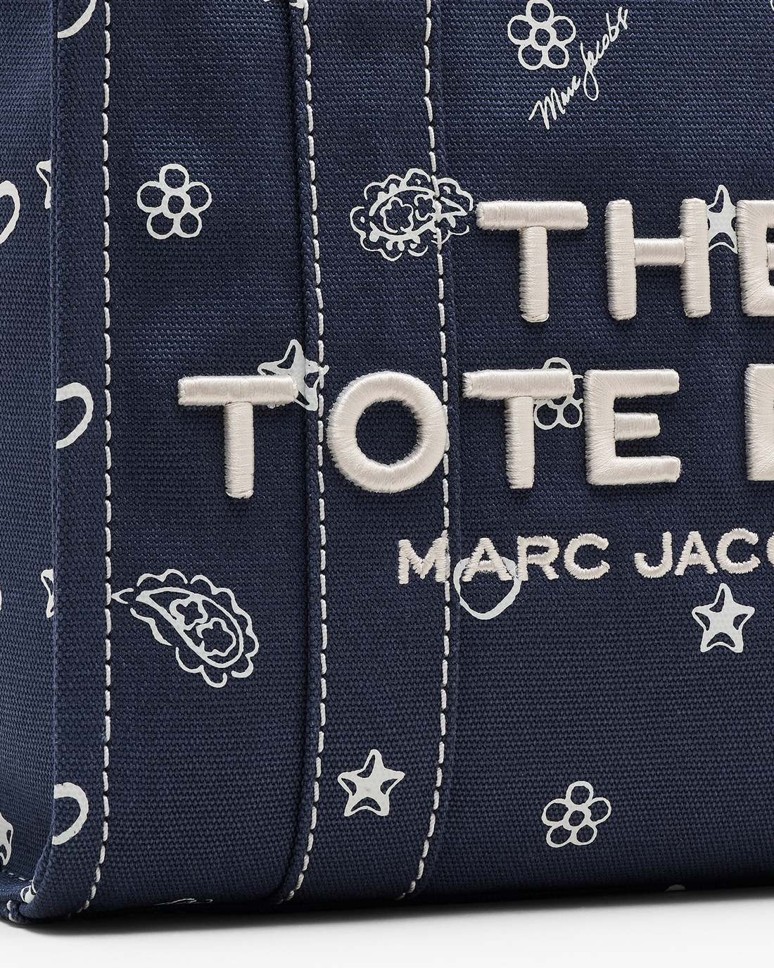 The Bandana Canvas Small Tote Bag Navy Multi Marc Jacobs
