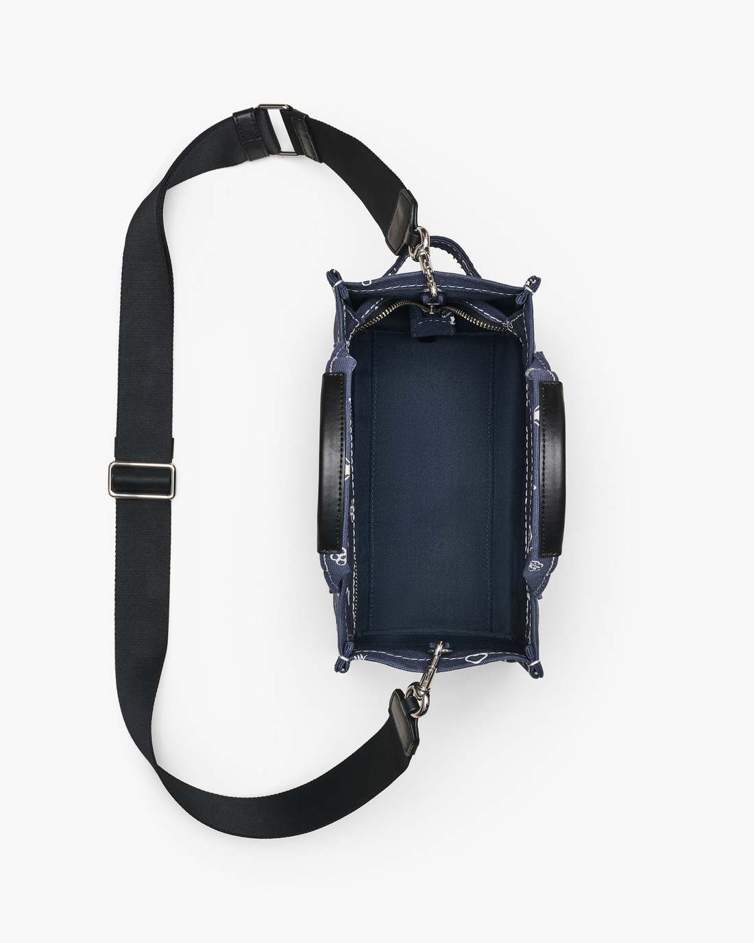 The Bandana Canvas Small Tote Bag Navy Multi Marc Jacobs