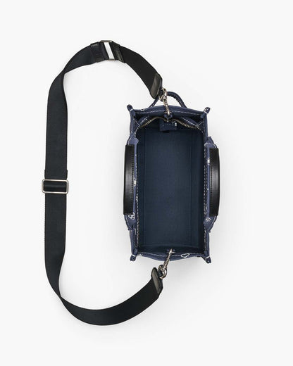 The Bandana Canvas Small Tote Bag Navy Multi Marc Jacobs