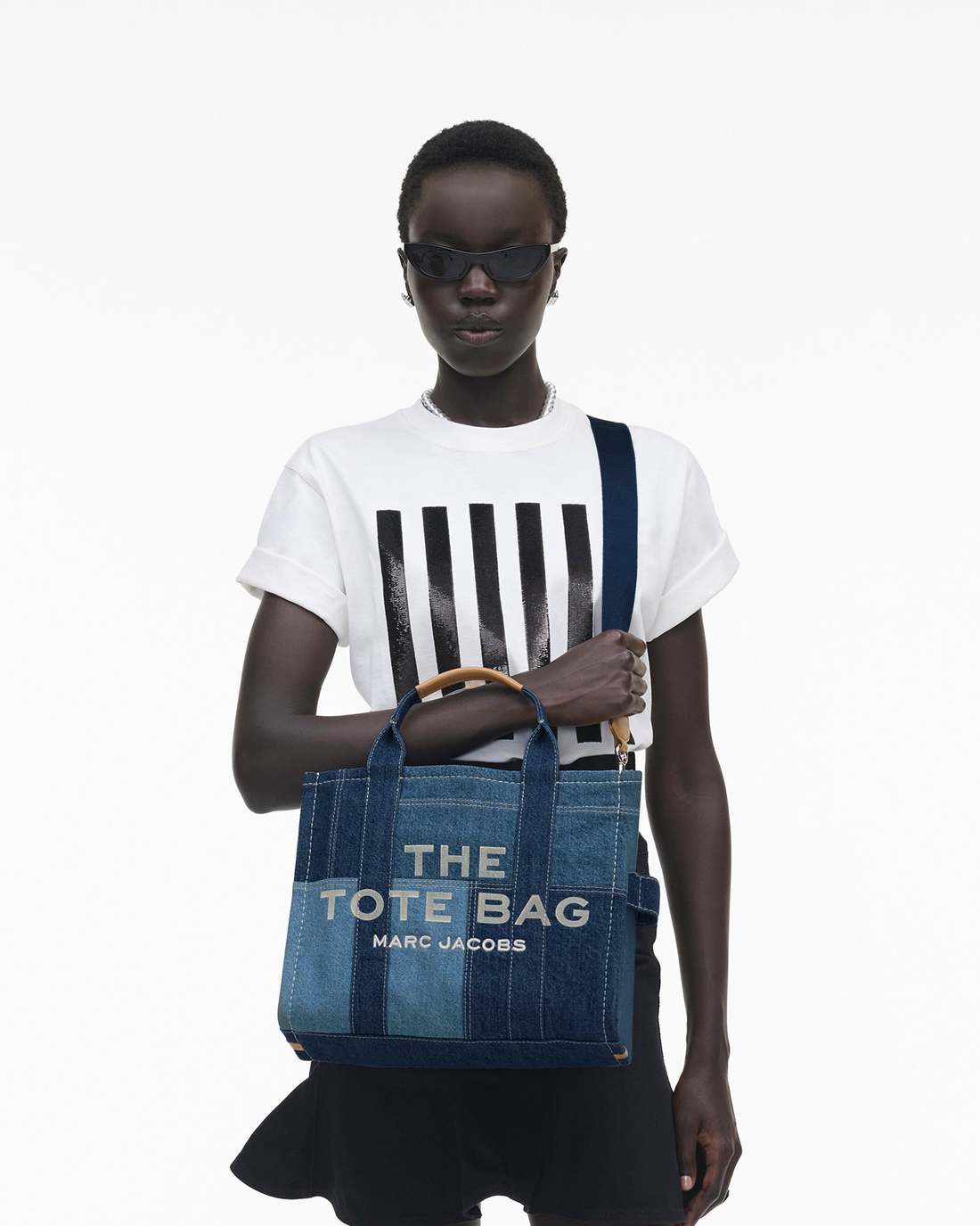 The Denim Medium Tote Bag Blue Denim Marc Jacobs