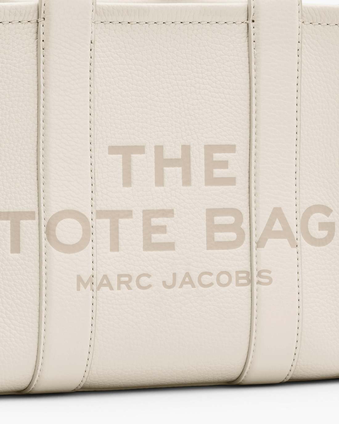 The Leather Small Tote Bag Cotton/Silver Marc Jacobs