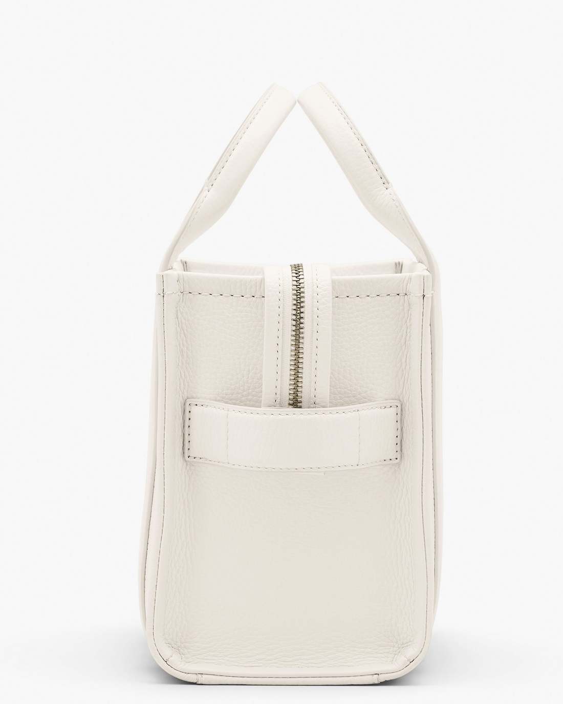 The Leather Small Tote Bag Cotton/Silver Marc Jacobs