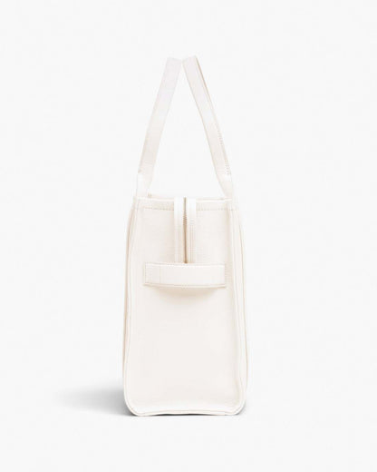 The Leather Large Tote Bag Cotton/Silver Marc Jacobs