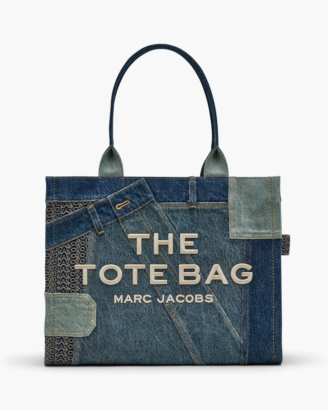 The Deconstructed Denim Large Tote Bag Indigo Multi Marc Jacobs