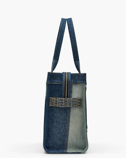 The Deconstructed Denim Large Tote Bag Indigo Multi Marc Jacobs