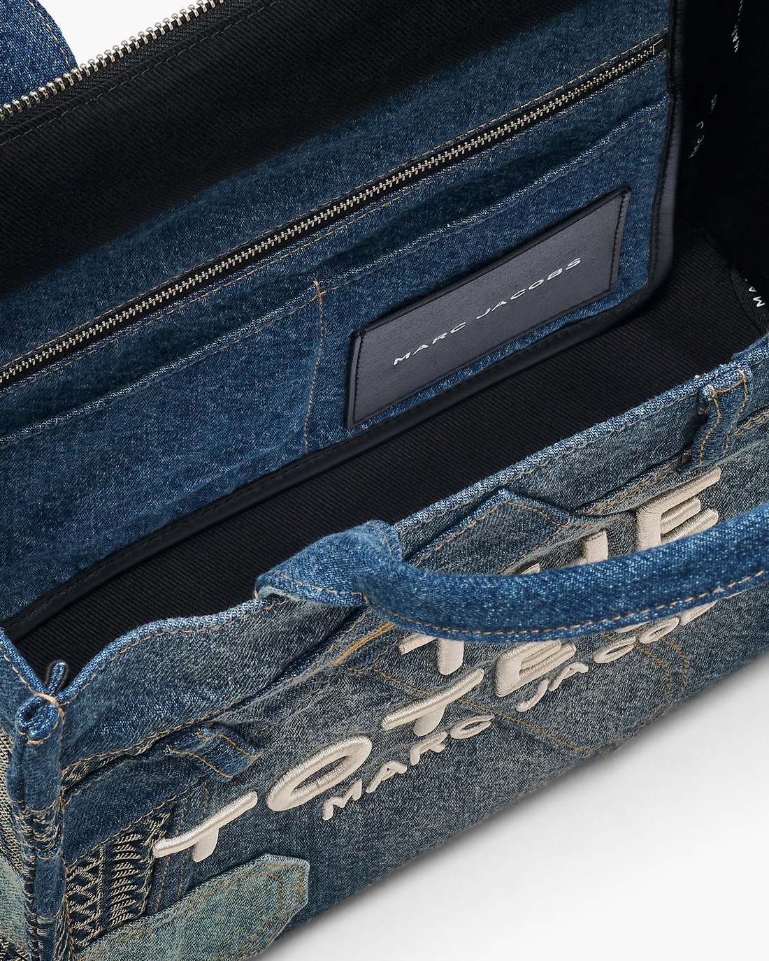 The Deconstructed Denim Medium Tote Bag Indigo Multi Marc Jacobs