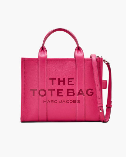 The Leather Medium Tote Bag Raspberry Pink Marc Jacobs