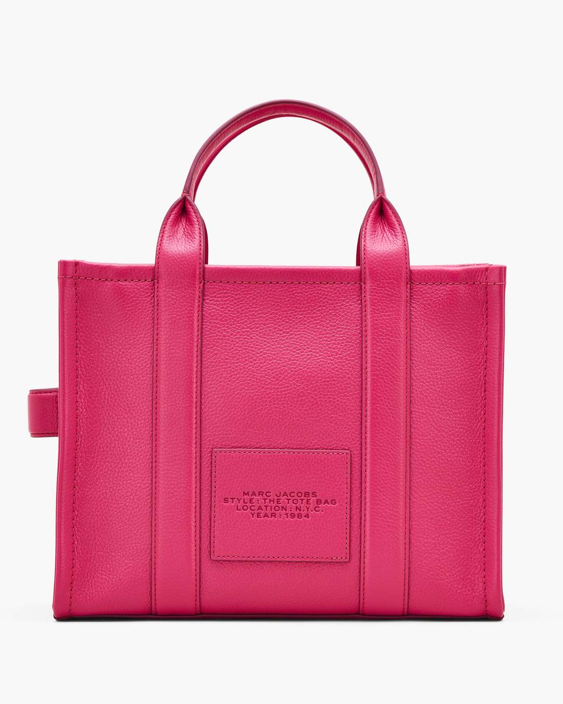 The Leather Medium Tote Bag Raspberry Pink Marc Jacobs