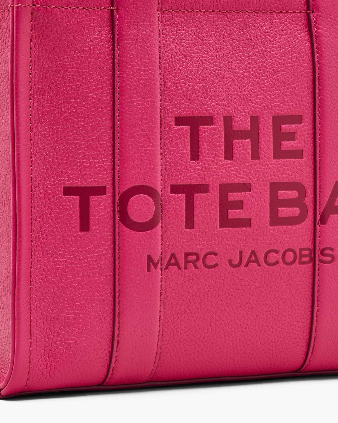 The Leather Medium Tote Bag Raspberry Pink Marc Jacobs
