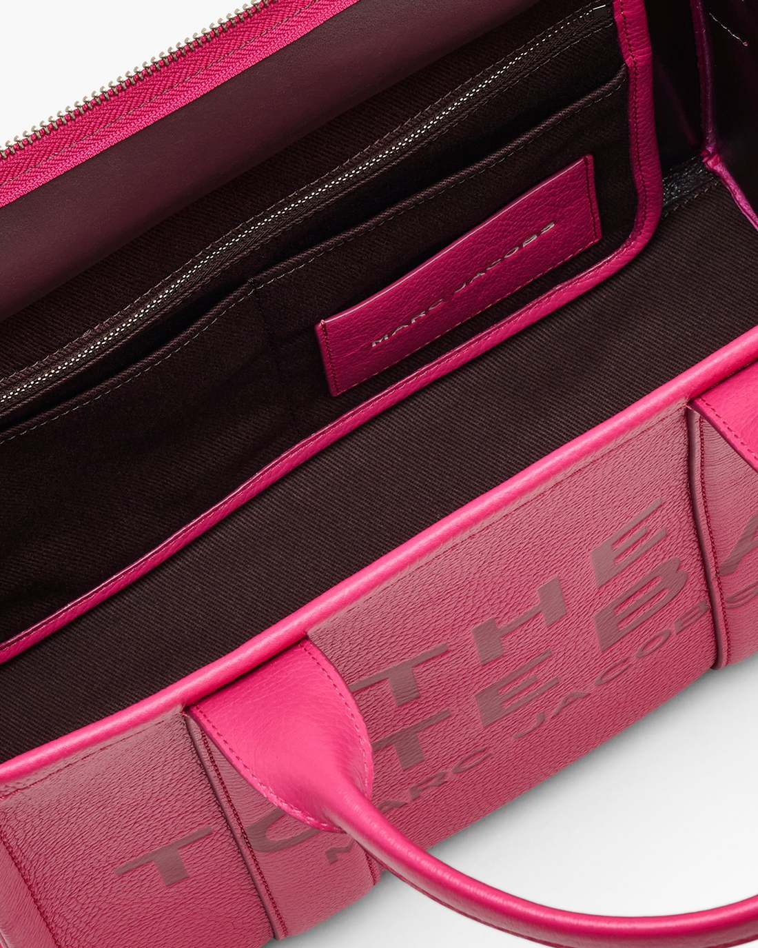 The Leather Medium Tote Bag Raspberry Pink Marc Jacobs