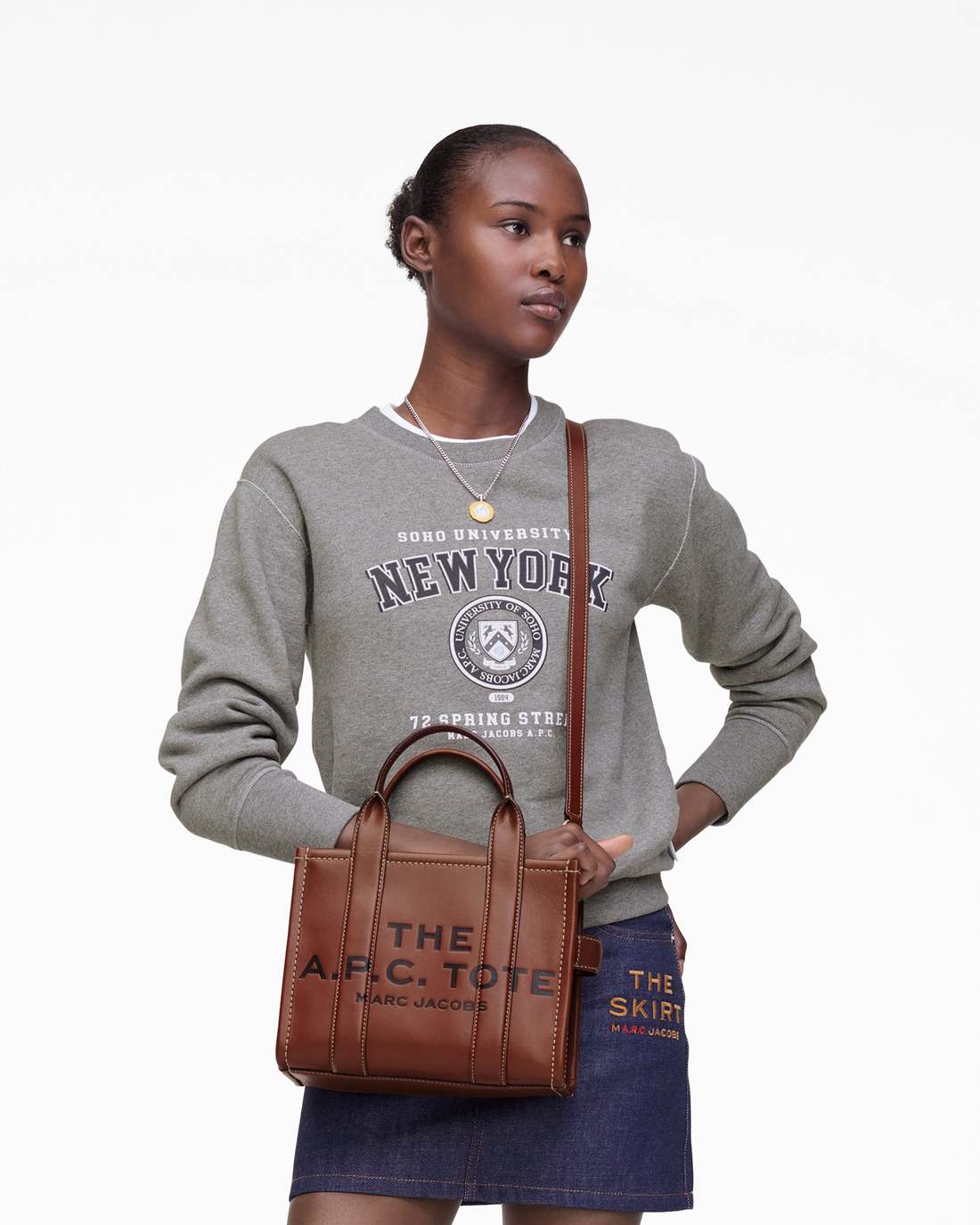 The A.P.C. X Marc Jacobs Leather Small Tote Bag Hazelnut Marc Jacobs