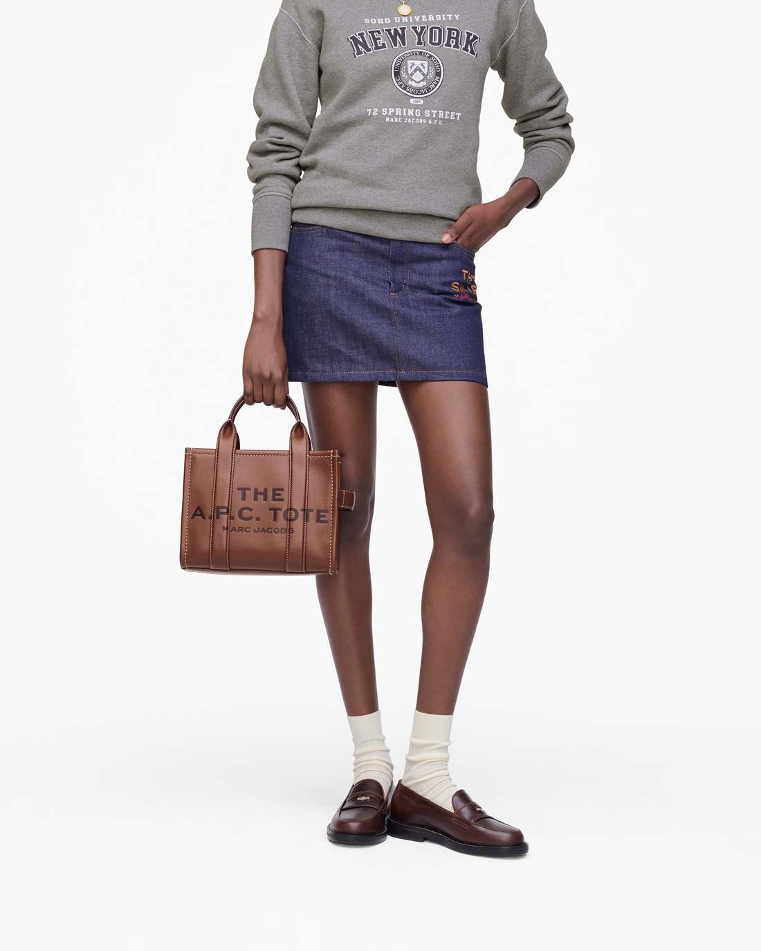 The A.P.C. X Marc Jacobs Leather Small Tote Bag Hazelnut Marc Jacobs